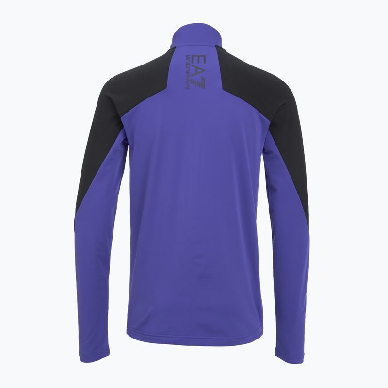 Herren EA7 Emporio Armani Ski Kitzbühel Power Stretch Colorblock T-Top Fz clematis blau Sweatshirt 2