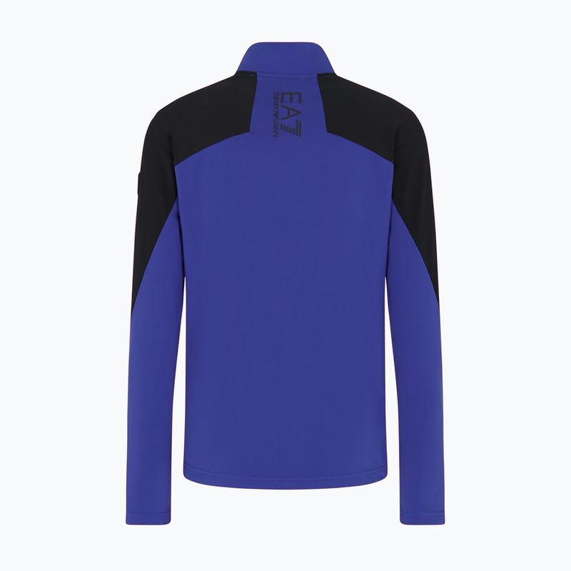 Herren EA7 Emporio Armani Ski Kitzbühel Power Stretch Colorblock T-Top Fz clematis blau Sweatshirt 2