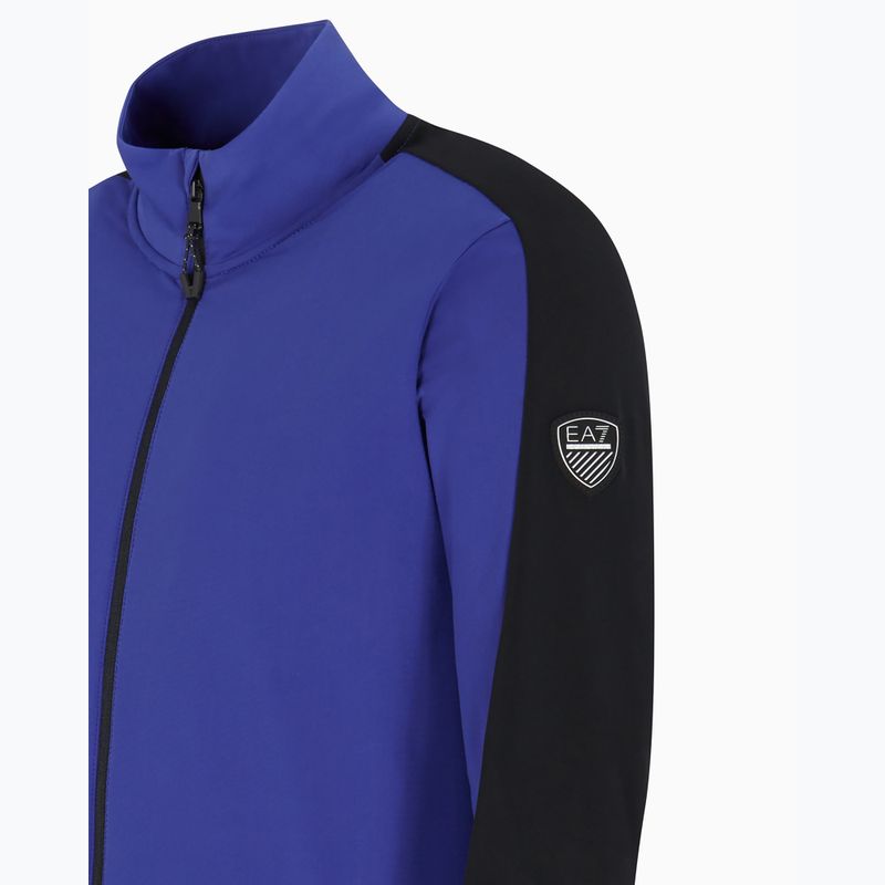 Herren EA7 Emporio Armani Ski Kitzbühel Power Stretch Colorblock T-Top Fz clematis blau Sweatshirt 3