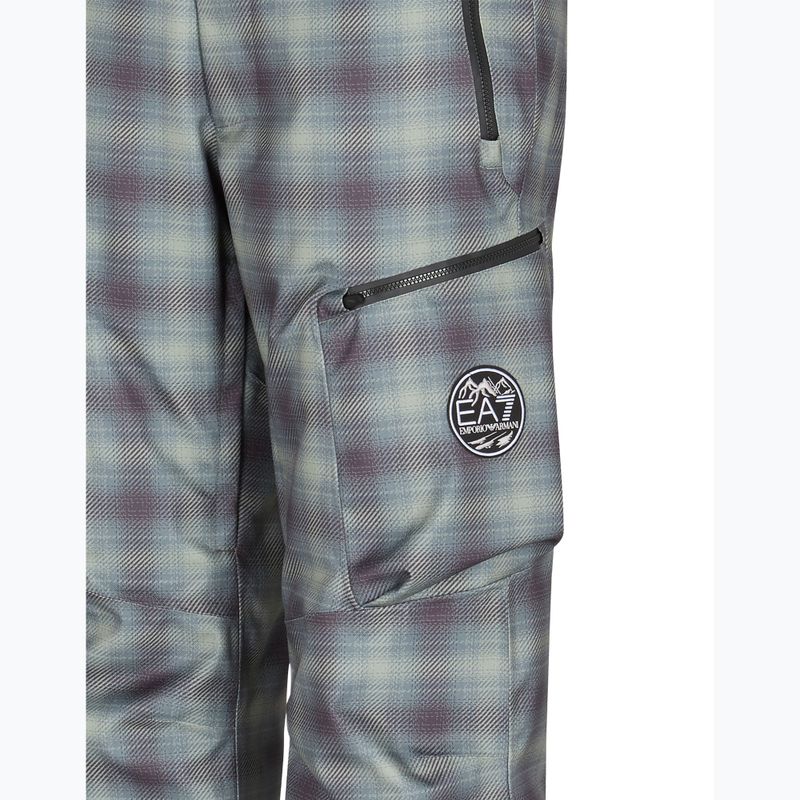 Herren Skihose EA7 Emporio Armani Ski St. Moritz Fashion fancy green check 3