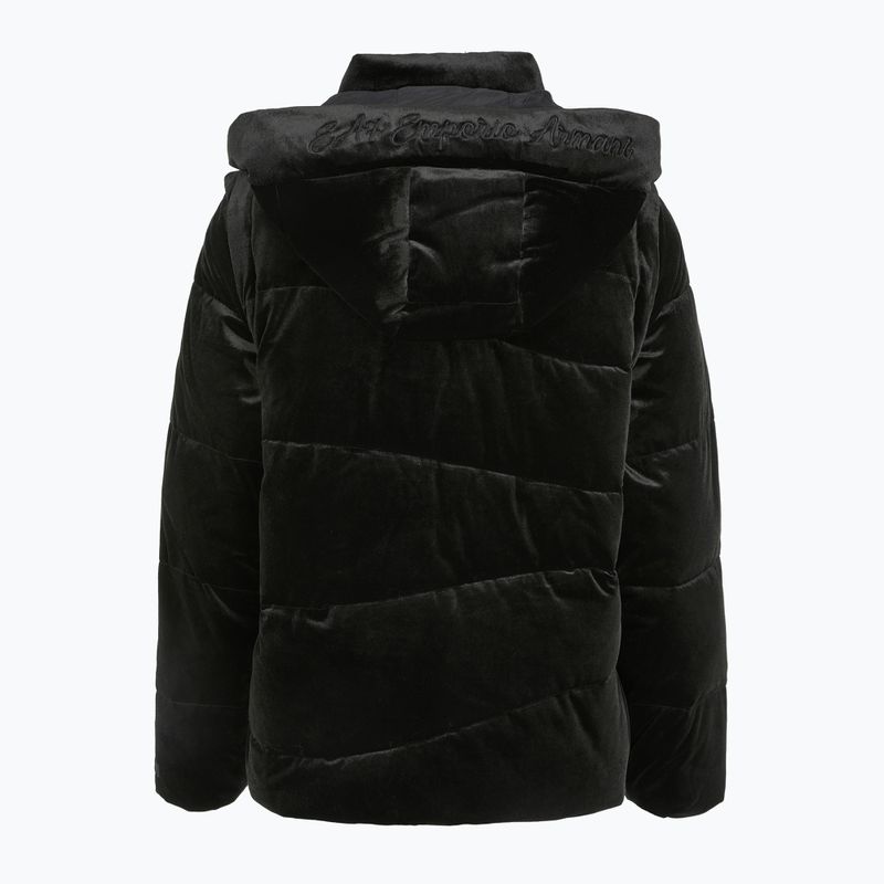 Damen EA7 Train Athletic Velour Extra Gepolsterte Jacke schwarz 2