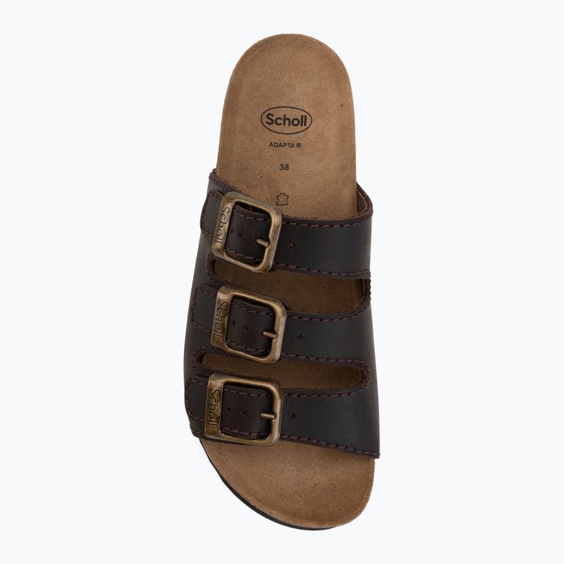 Damen-Pantoletten Scholl Rio Wedge Ad Med dark brown 5