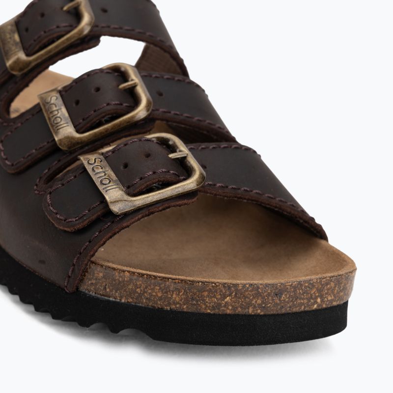 Damen-Pantoletten Scholl Rio Wedge Ad Med dark brown 7