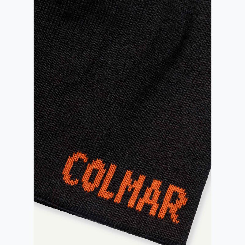 Herren Colmar Turner Wintermütze schwarz/mars orange 3