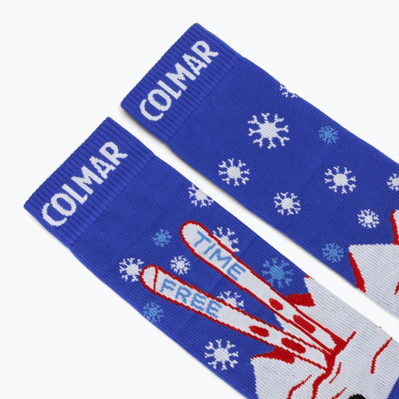 Skisocken Colmar Freetime abyss blue/white/rac 3