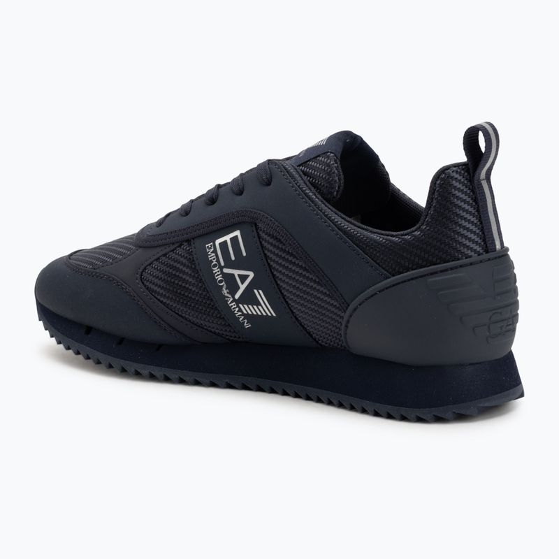 EA7 Emporio Armani Schwarz & Weiß Carbon dreifach Himmel Kapitän / Silber Schuhe 3