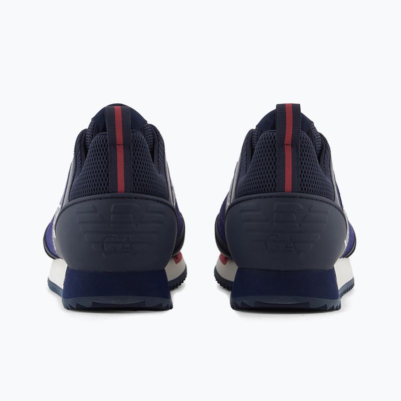 EA7 Emporio Armani Schwarz & Weiß Wildleder Sky Captain / Deep Cobal / Mineral Schuhe 3