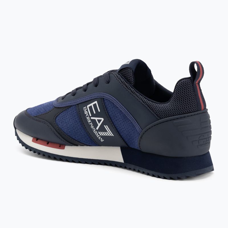 EA7 Emporio Armani Schwarz & Weiß Wildleder Sky Captain / Deep Cobal / Mineral Schuhe 3