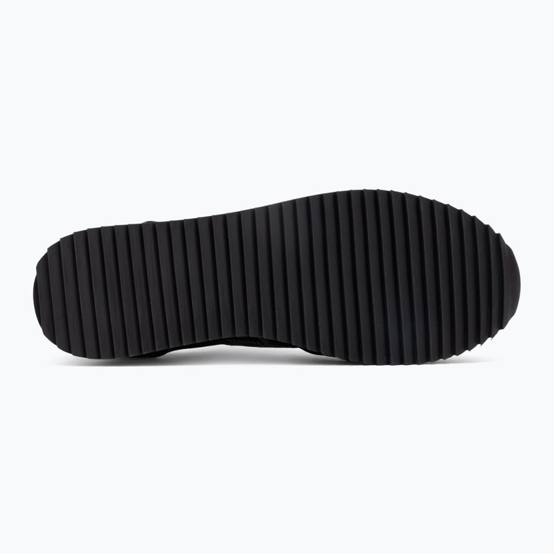 EA7 Emporio Armani Schwarz & Weiß Wildleder dreifach schwarz micropunch Schuhe 4