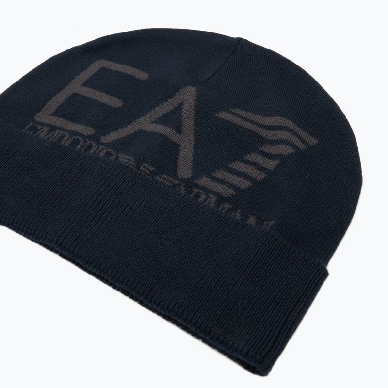 EA7 Emporio Armani Berg Sichtbarkeit Beanie Asphalt / schwarz Wintermütze 3