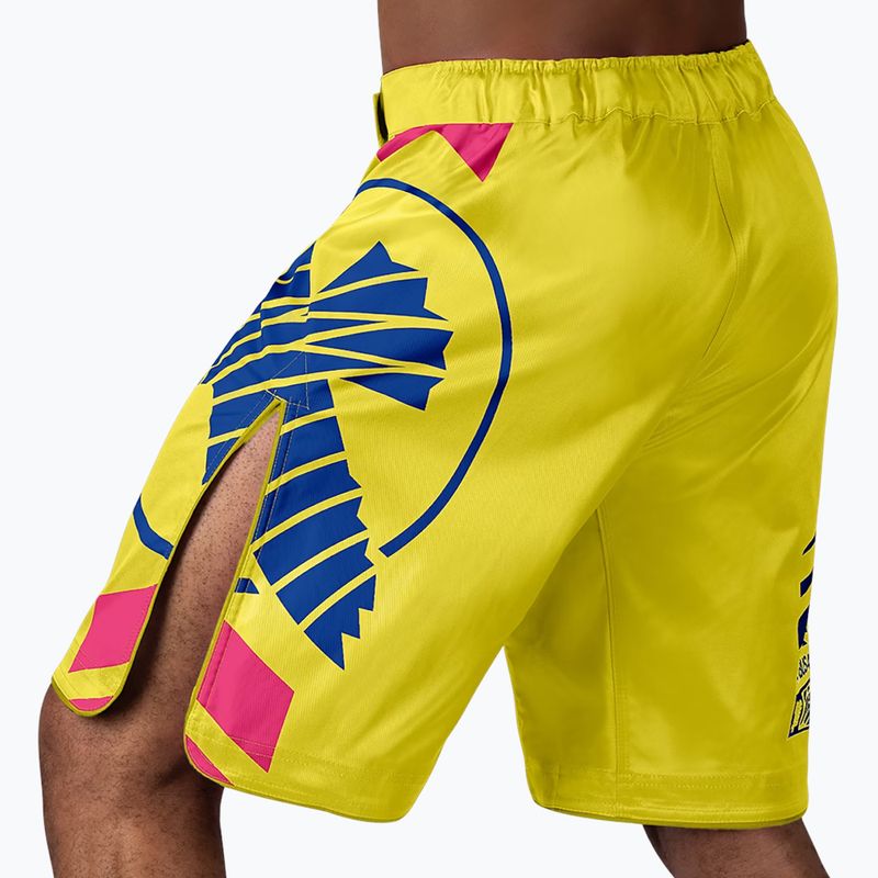Hayabusa Icon Fight Trainingsshorts gelb/blau 3