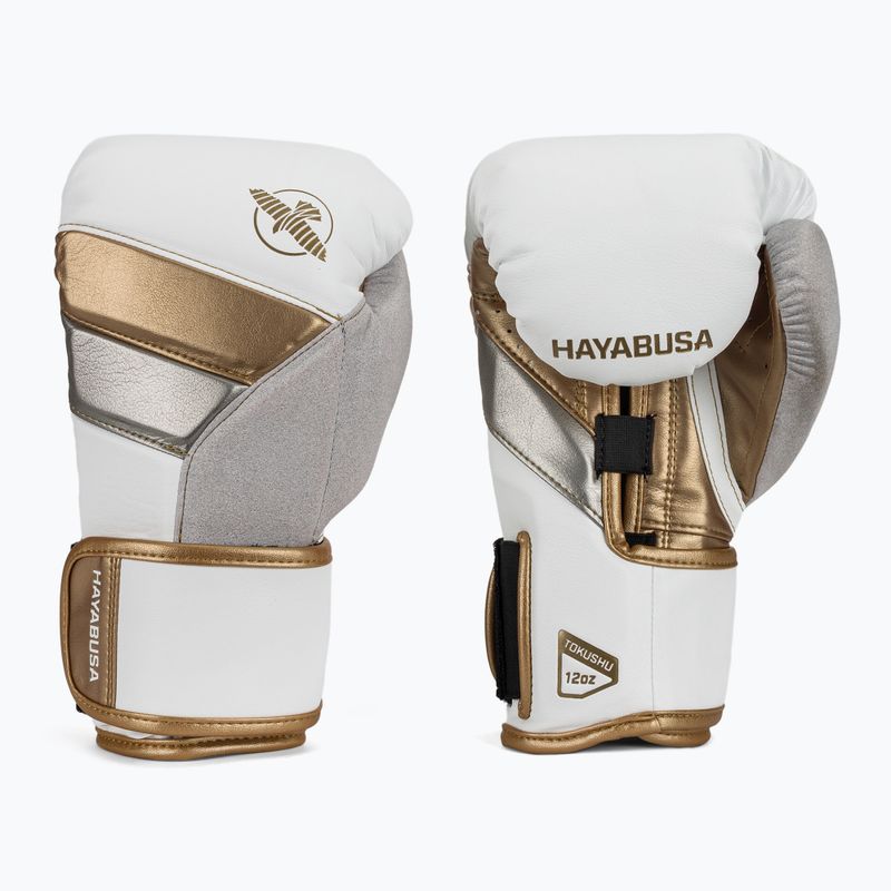 Hayabusa T3 weiß/goldene Boxhandschuhe 2