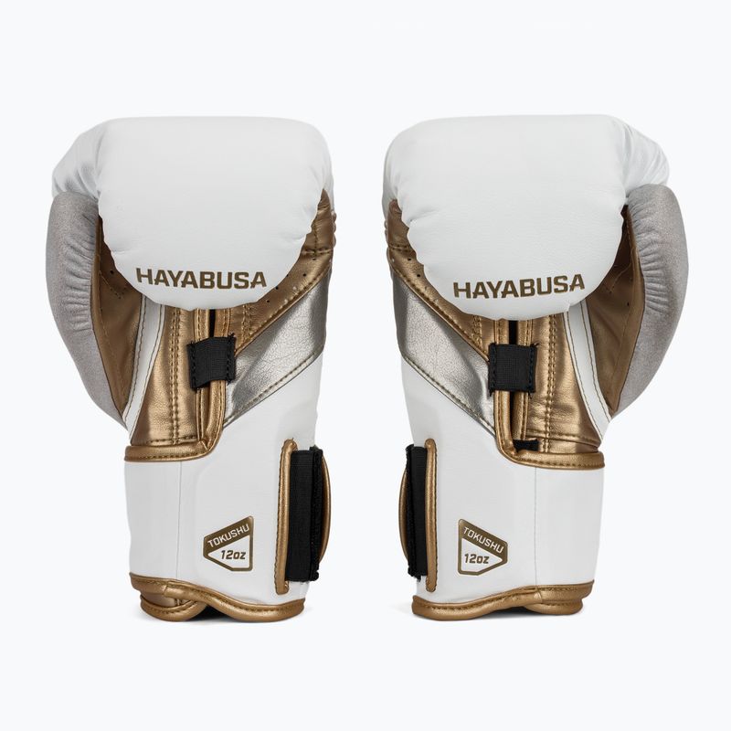 Hayabusa T3 weiß/goldene Boxhandschuhe 3