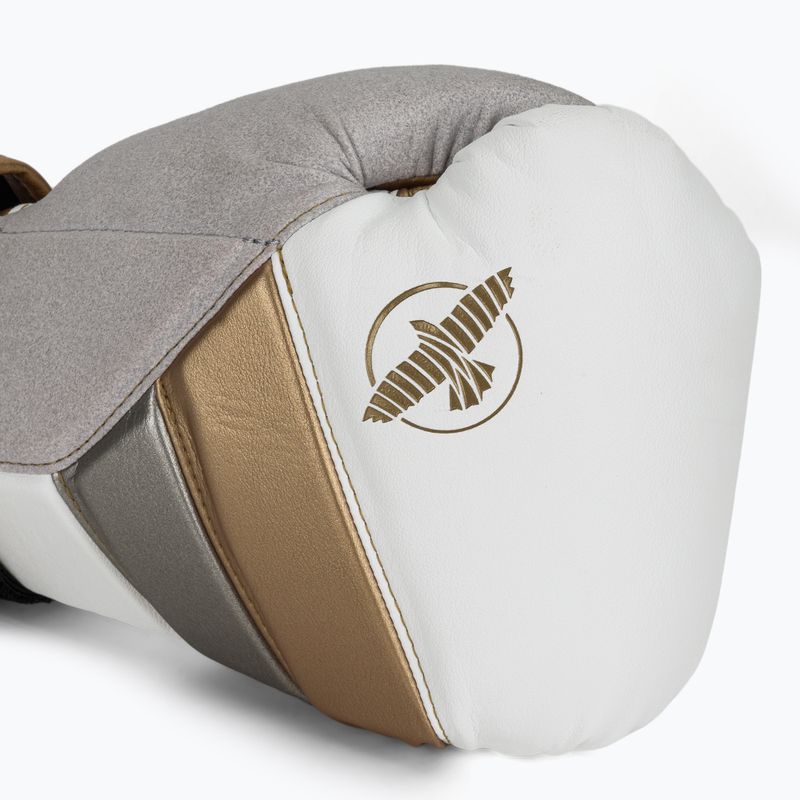 Hayabusa T3 weiß/goldene Boxhandschuhe 5