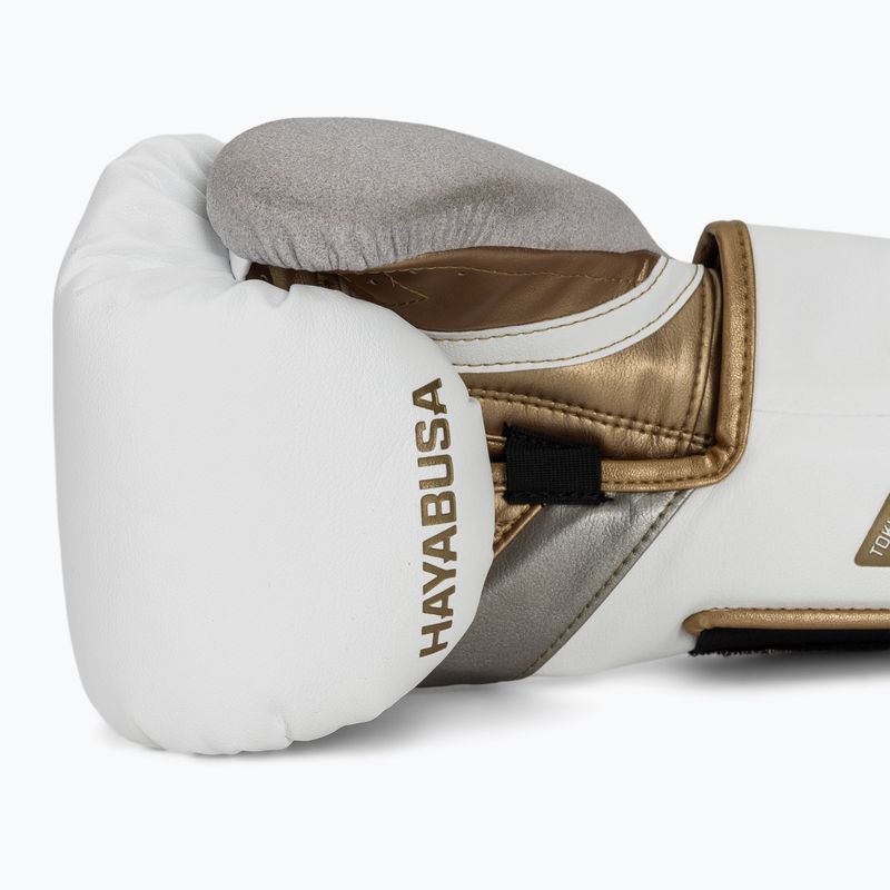 Hayabusa T3 weiß/goldene Boxhandschuhe 6