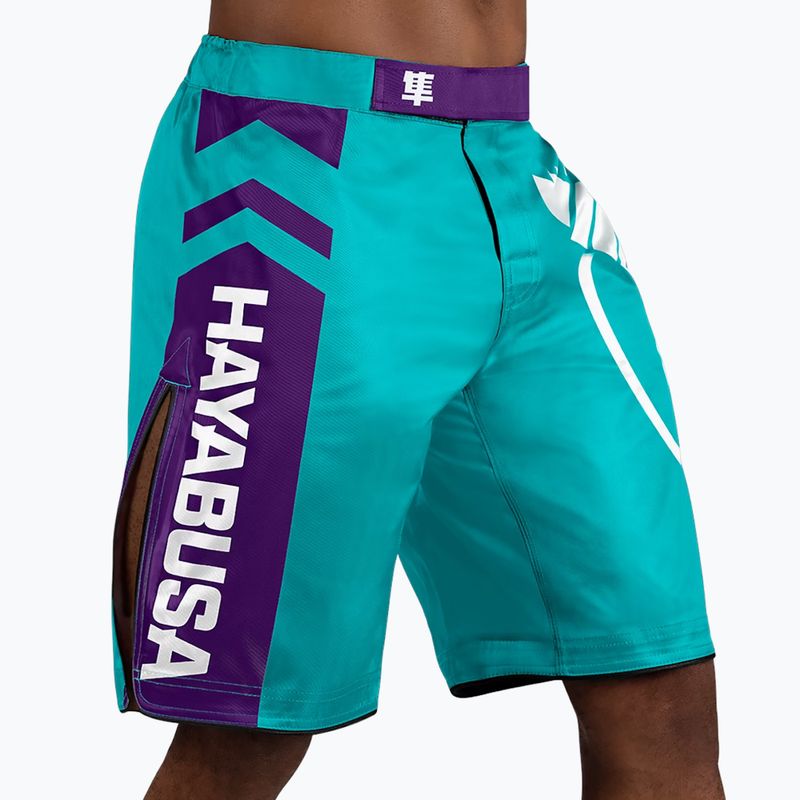 Hayabusa Icon Fight teal/weiß Trainingsshorts 2