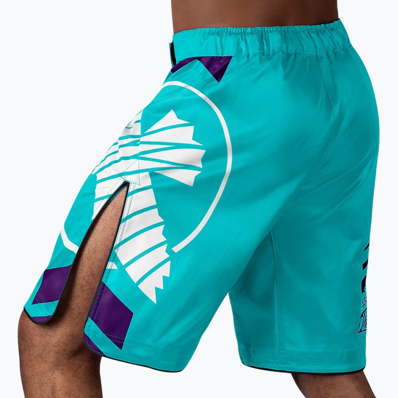 Hayabusa Icon Fight teal/weiß Trainingsshorts 3