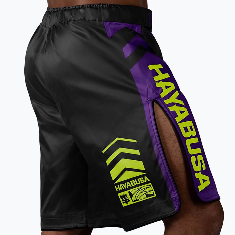 Hayabusa Icon Fight MMA Shorts schwarz und gelb ICFS-BK-L 3