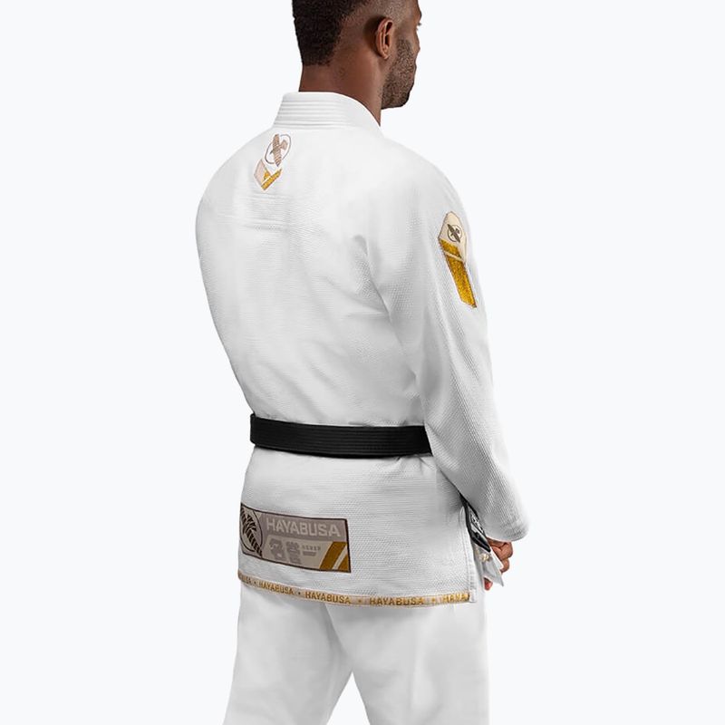 Hayabusa Ascend Leichtgewicht Jiu Jitsu GI Kimono weiß PLWJG-W-A3 4