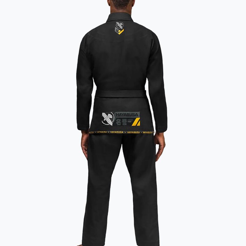 Hayabusa Ascend Leichtgewicht Jiu Jitsu GI Kimono schwarz PLWJG-B-A2 3