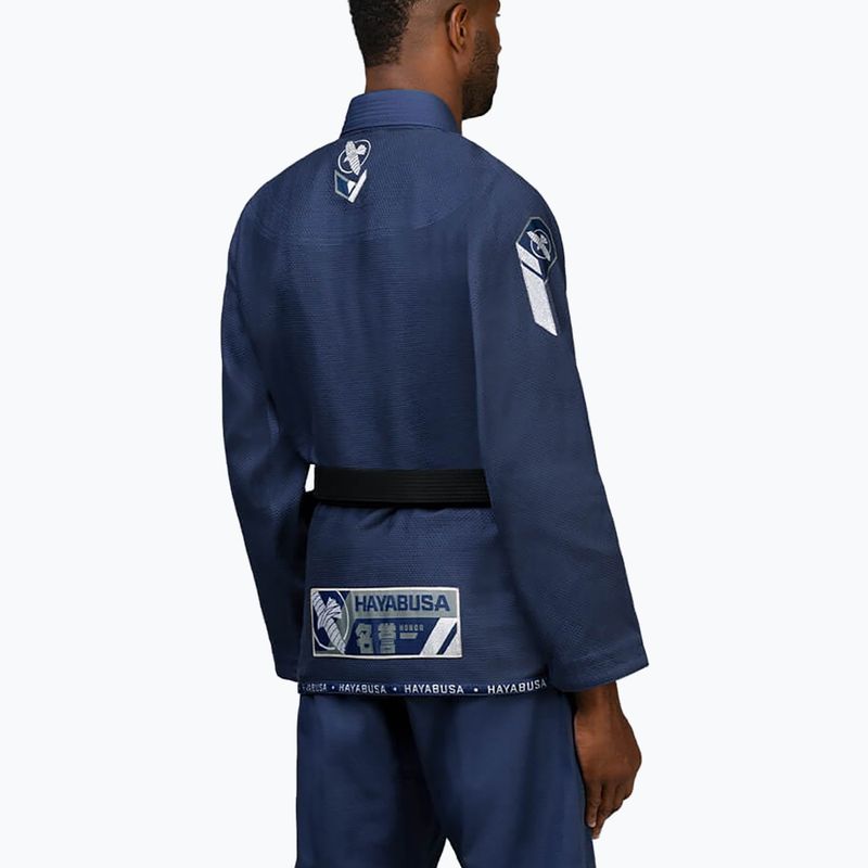 Hayabusa Ascend Leichtgewicht Jiu Jitsu GI Kimono navy blau PLWJJG-N-A3 4