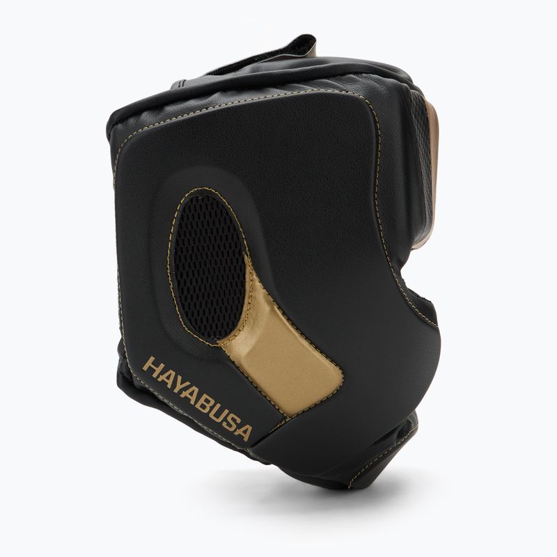 Hayabusa T3 Headgear Boxhelm schwarz/gold 2