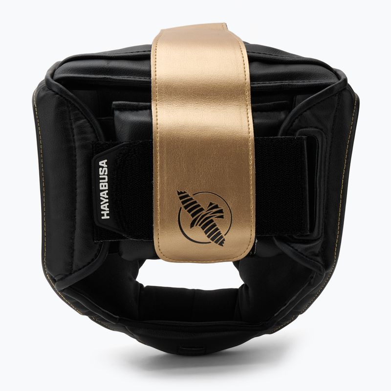 Hayabusa T3 Headgear Boxhelm schwarz/gold 5
