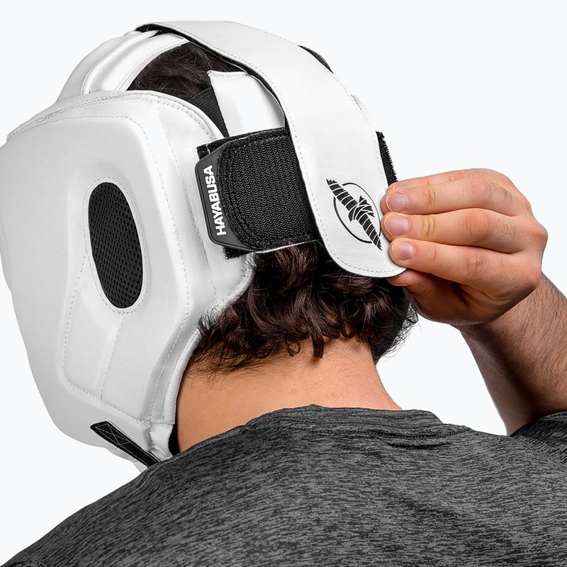 Hayabusa T3 Kopfbedeckung weiß/schwarz Boxerhelm 7