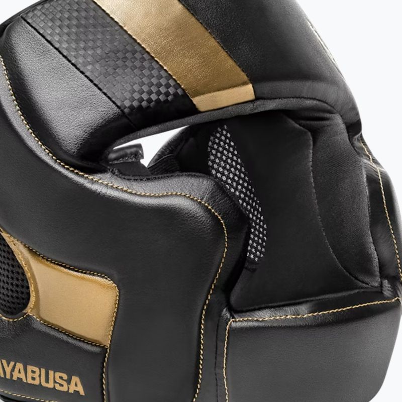 Hayabusa T3 Headgear Boxhelm schwarz/gold 3