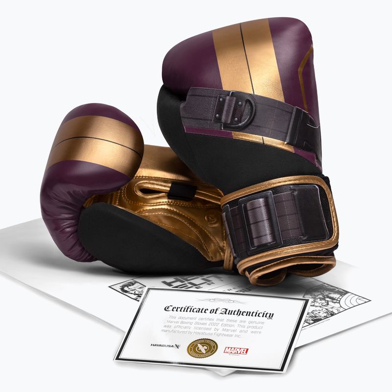 Hayabusa Marvel's Batroc lila/goldene Boxhandschuhe 9