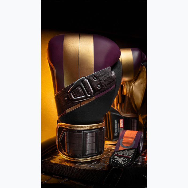 Hayabusa Marvel's Batroc lila/goldene Boxhandschuhe 12