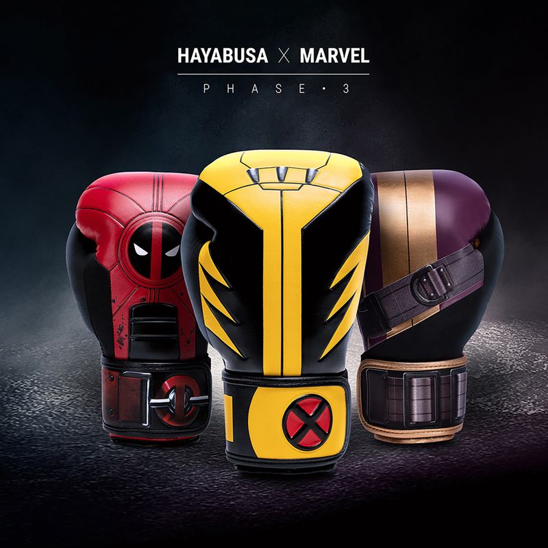 Hayabusa Marvel's Batroc lila/goldene Boxhandschuhe 17