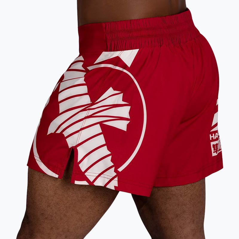 Hayabusa Icon Herren Trainingsshorts Kickboxen rot 3