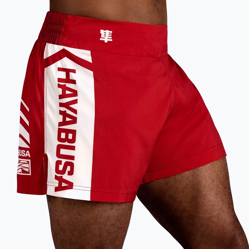 Hayabusa Icon Herren Trainingsshorts Kickboxen rot 4