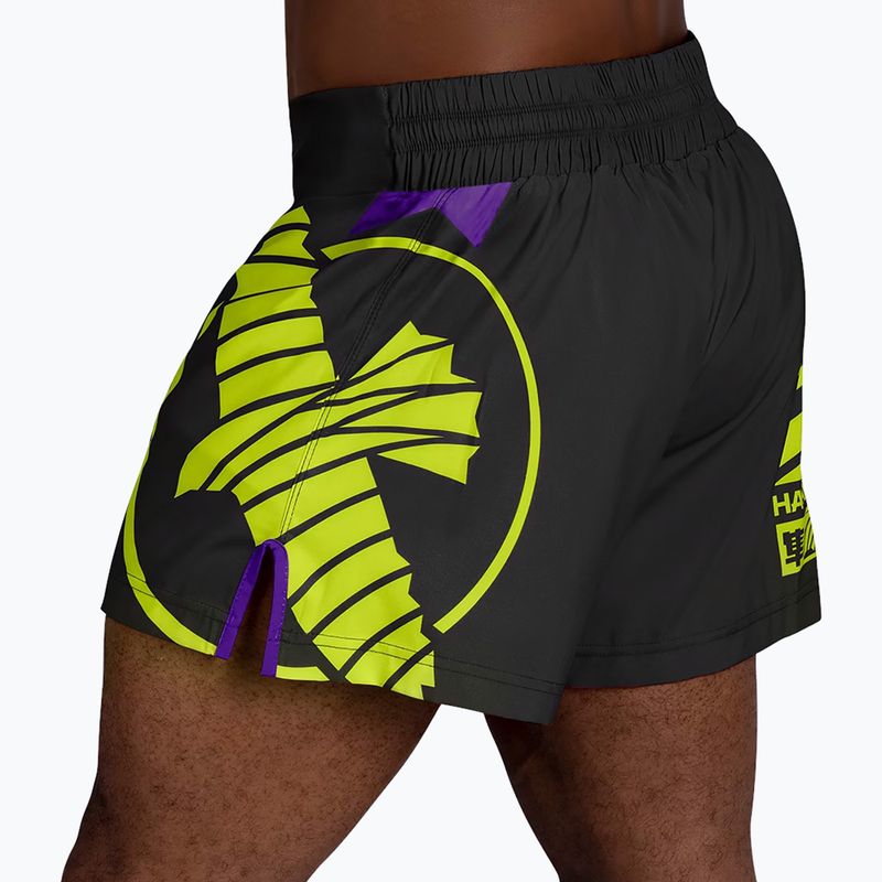 Hayabusa Icon Kickboxing Herren Trainingsshorts schwarz/gelb 3