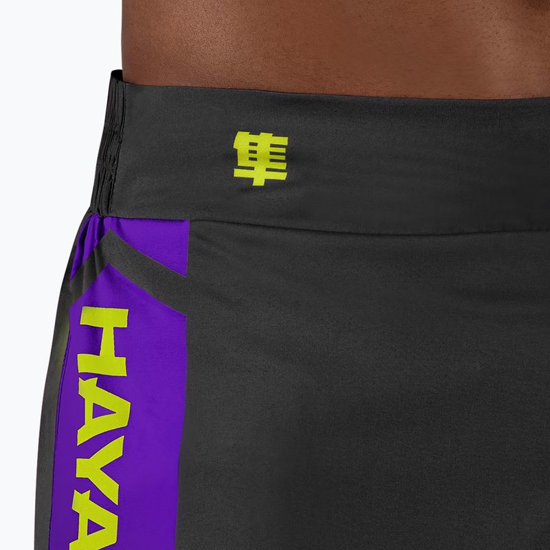 Hayabusa Icon Kickboxing Herren Trainingsshorts schwarz/gelb 5