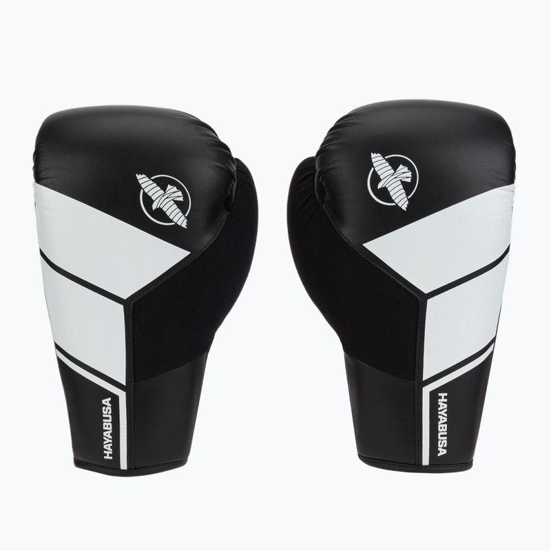 Hayabusa S4 Lace Up Boxhandschuhe weiß S4LACBG-BK