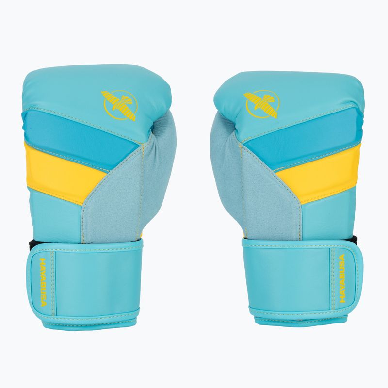 Hayabusa T3 blau/gelbe Boxhandschuhe 2