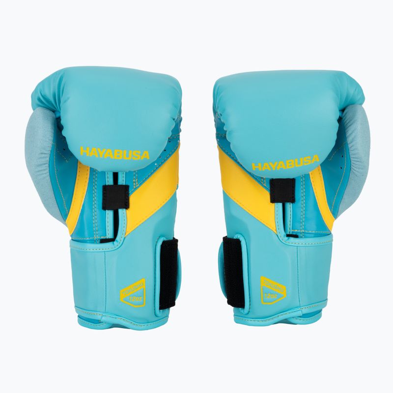 Hayabusa T3 blau/gelbe Boxhandschuhe 3