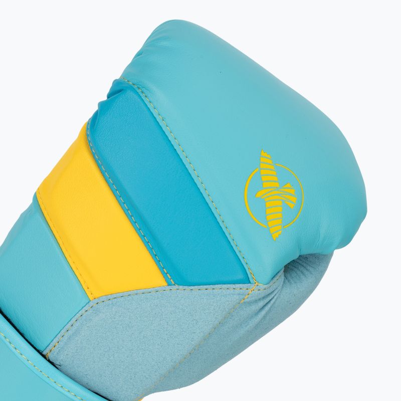 Hayabusa T3 blau/gelbe Boxhandschuhe 5