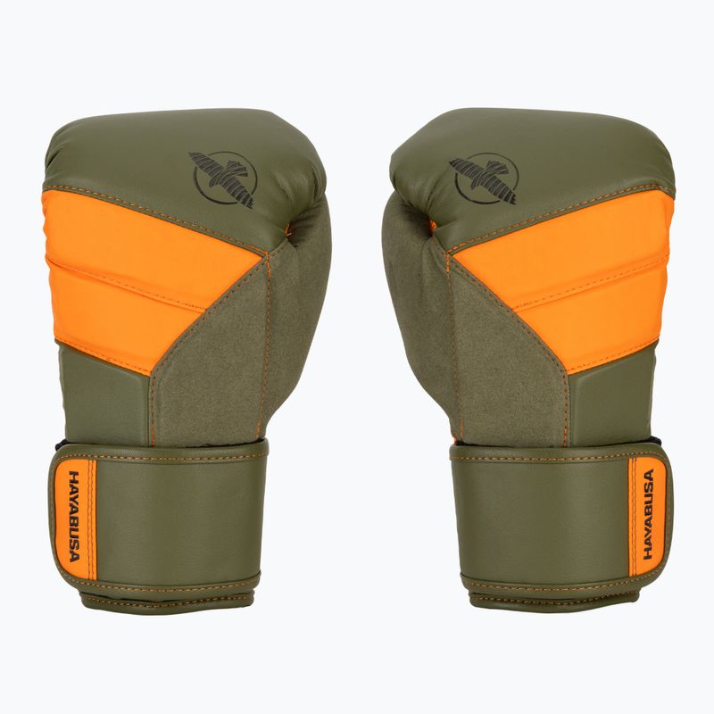 Hayabusa T3 grün/orange Boxhandschuhe 2