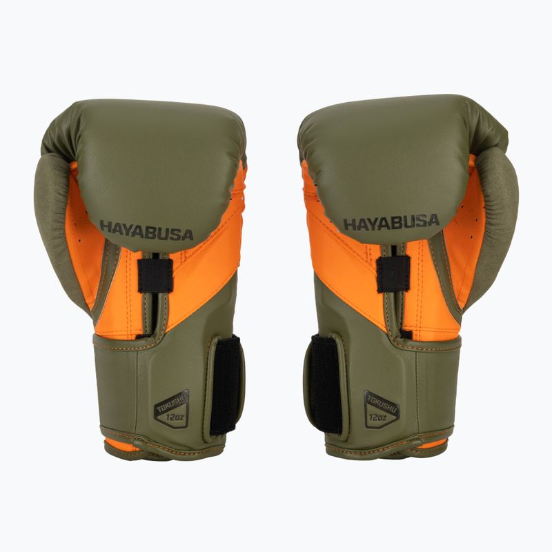 Hayabusa T3 grün/orange Boxhandschuhe 3