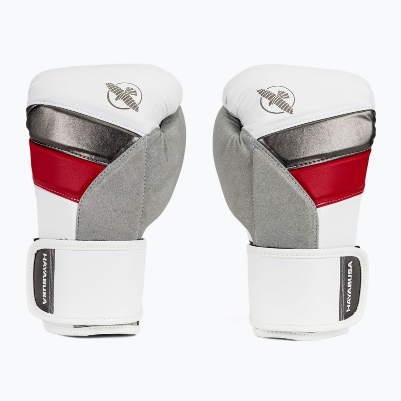 Hayabusa T3 weiß/rot Boxhandschuhe 2