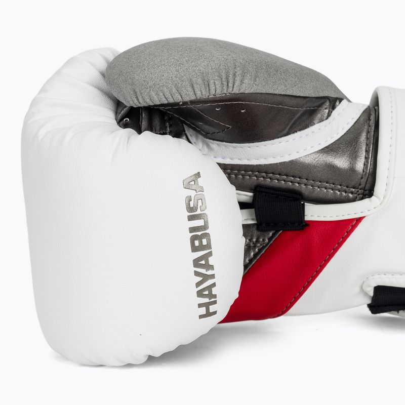 Hayabusa T3 weiß/rot Boxhandschuhe 6
