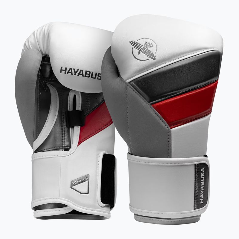 Hayabusa T3 weiß/rot Boxhandschuhe