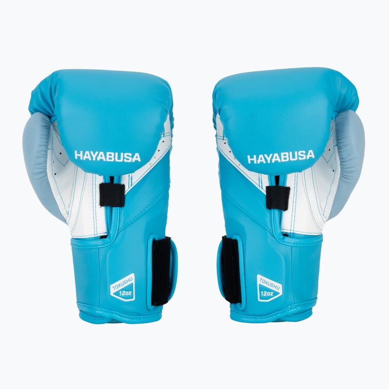 Hayabusa T3 Neon neonblaue Boxhandschuhe 3