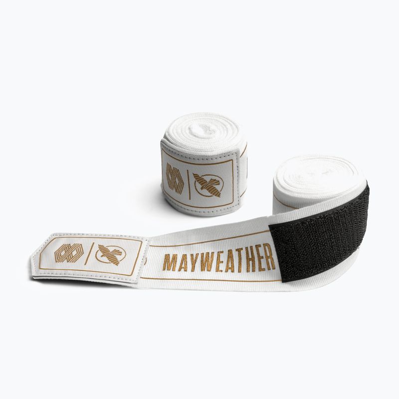 Boxbandagen Hayabusa Mayweather Stretch Hand Wraps 450 cm white/gold 2