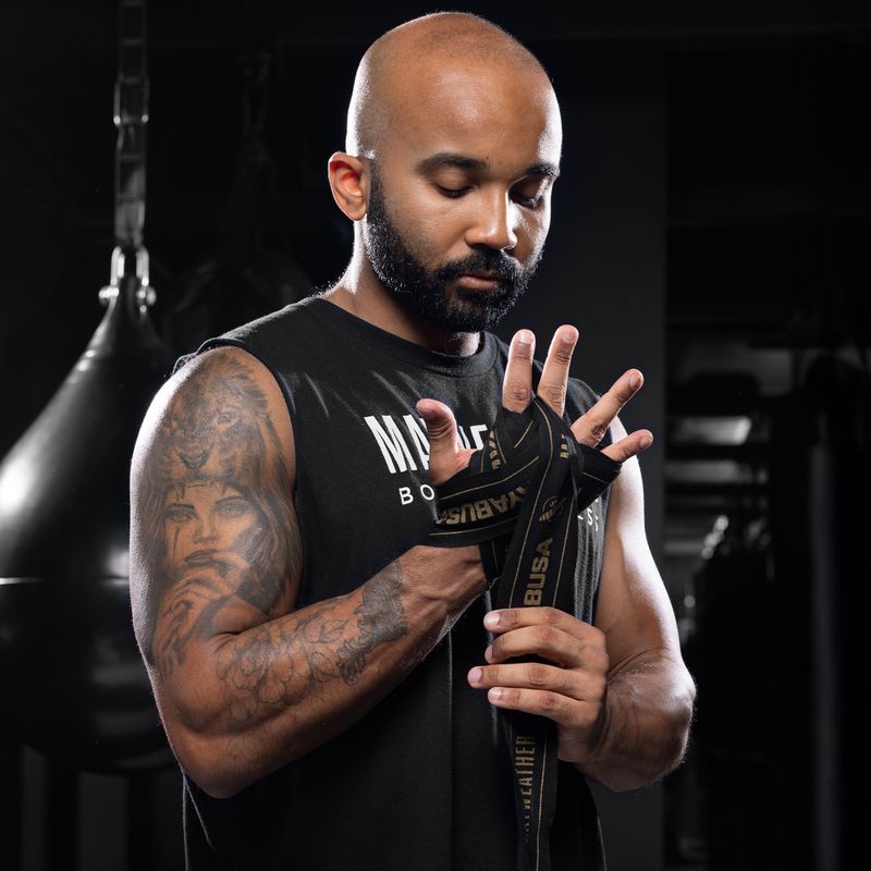 Boxbandagen Hayabusa Mayweather Stretch Hand Wraps 450 g black/gold 5
