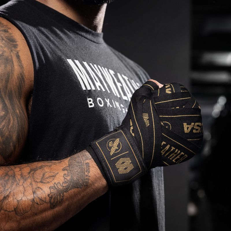 Boxbandagen Hayabusa Mayweather Stretch Hand Wraps 450 g black/gold 7