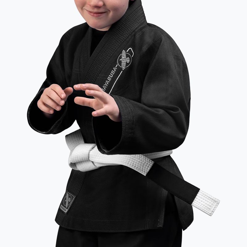 GI für Kinder Brazilian Jiu-Jitsu Hayabusa Essential schwarz 2